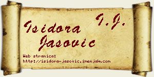 Isidora Jašović vizit kartica